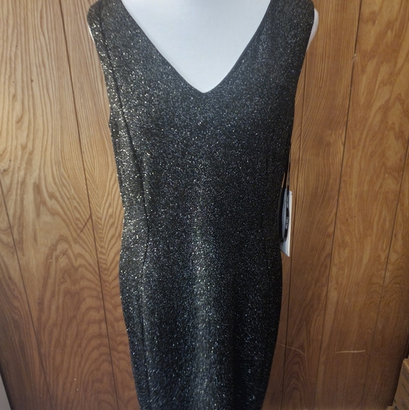 NWT Calvin Klein black dress with silver sparkles. - Picture 2 of 11